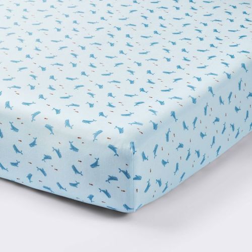 Cotton Fitted Crib Sheet - Whales - Cloud Island™