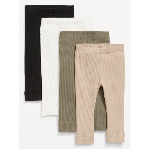4-Pack Unisex Rib-Knit Leggings for Baby
