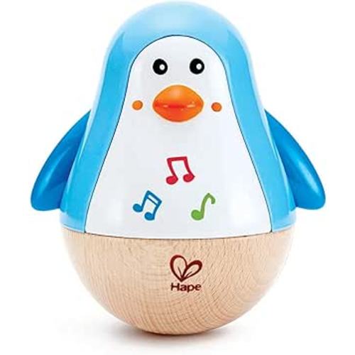 Hape Penguin Wobbler| Colorful Wobbling Penguin, Roly Poly Toy for Kids 6 Months+