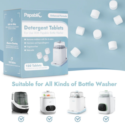 Papablic Official Detergent Deepclean Tablet for Papablic Baby Bottle Washer, 120 Count