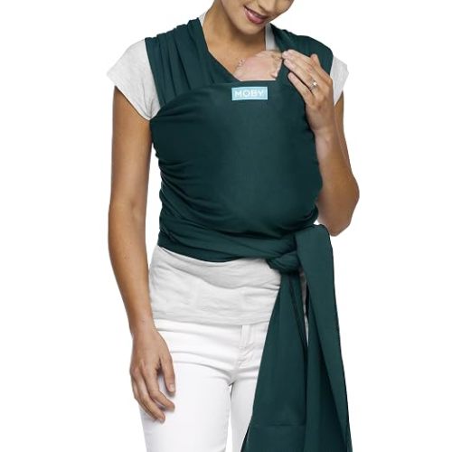 Moby Baby Wrap Carrier Classic for Newborns to Toddlers (8-33lbs), Infant Sling Carrier, Lightweight & Hands Free Design, Adjustable for All Body Types (Pacific)
