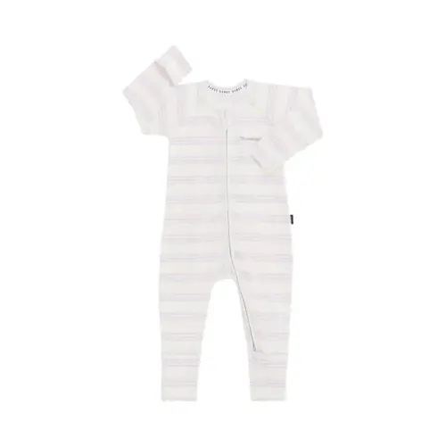 Bonds Coverall Stripe Lilac | Baby Bunting AU