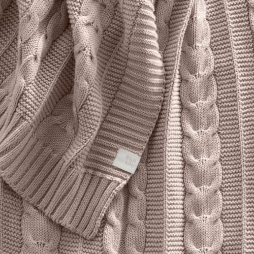 Cable Knit Organic Cotton Baby Blanket