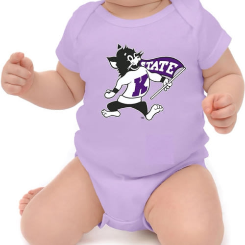 Little King K-State Wildcats Baby LAVENDER Primary Logo One Piece - 5116218
