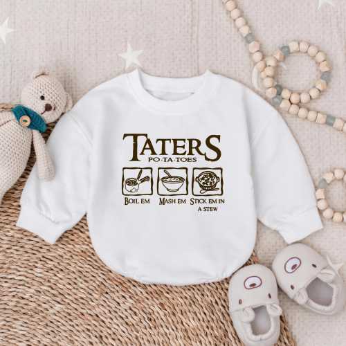 Funny Taters Baby Romper, Boil Em Mash Em Stick Em in a Stew Baby Outfit, Cute Nerdy Baby Romper