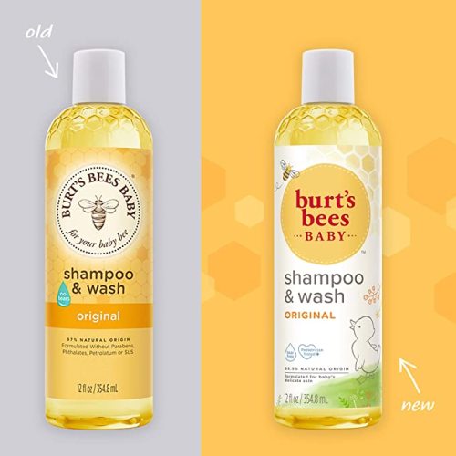 Burt's Bees Baby Shampoo & Wash, Original Tear Free Baby Soap - 12 Ounce Bottle - Pack of 3 - 12 Fl Oz (Pack of 3)
