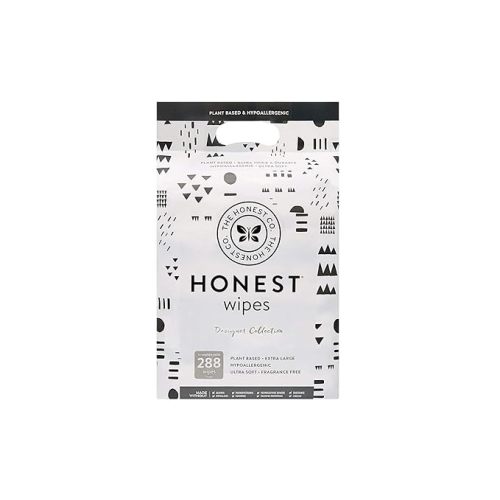 The Honest Company Clean Conscious Wipes | 99% Water, Compostable, Plant-Based, Baby Wipes | Hypoallergenic, EWG Verified | Pattern Play, 288 Count
