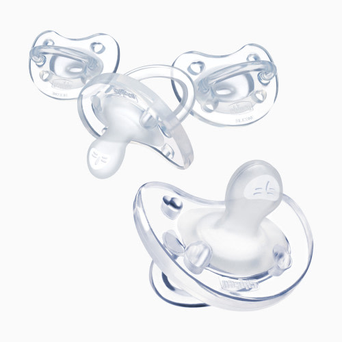 Chicco PhysioForma Silicone Orthodontic Pacifier (4 Pack) - Clear, 0-6 Months, 4