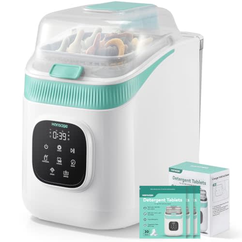 Baby Bottle Washer, Bottle Washer Pro, Sterilizer & Dryer,Baby Bottle Washer for Bottles, Pump Parts & Baby Essentials, Fast 19/49min Wash Cycles with 90 Detergent Tablets - Effortless, Time-Saving