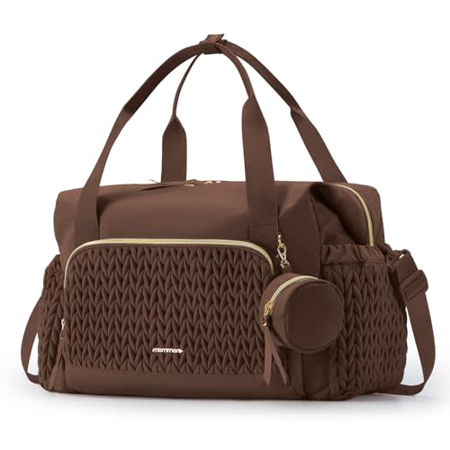 mommore Diaper Bag Tote Large Travel Hospital Bag with Pacifier Case | Spacious diaper tote bag for labor delivery; large capacity, works as travel hospital maternity bag for newborn essentials