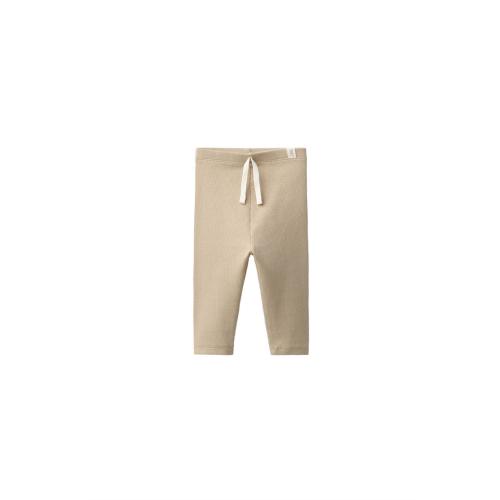 LABEL DETAIL RIBBED LEGGINGS - Sand | ZARA United States