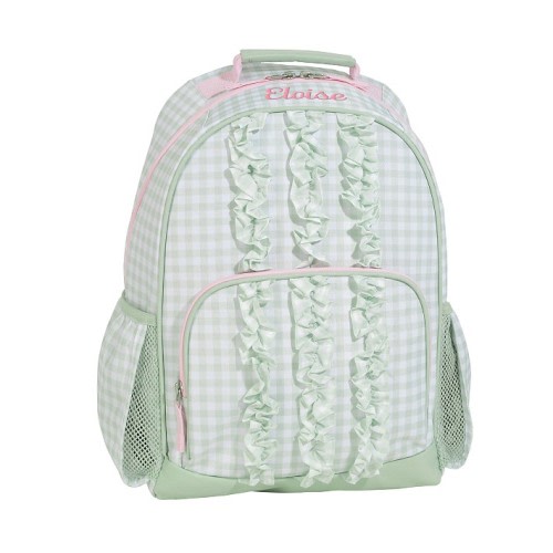 Ruffle Gingham Sage Mackenzie Backpack