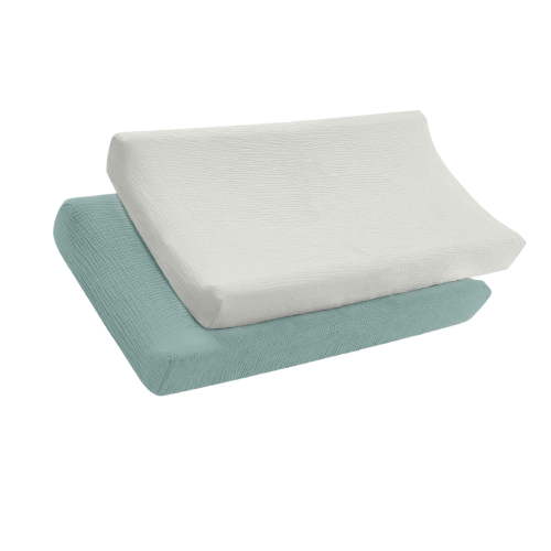 2PCS Breathable Changing Pad Cover Reusable Diaper Changer Pad Sleeve Sheets Baby Nappy Changing Table Case 84x43cm