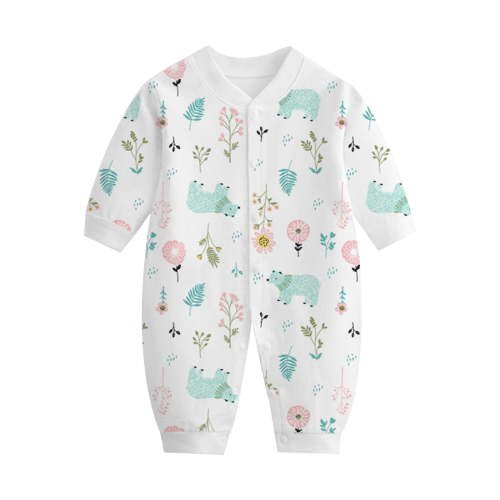 Summer Savings Clearance 2025 Bovxnpu Baby Girl Bodysuit, Infant Baby Cotton Bodysuits, Child Printing Newborn Button-Neck Long Sleeved Long Rompers 0-3 Months