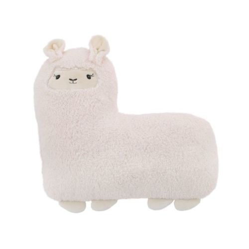 Little Love by NoJo Llama Shaped Plush Cuddly Plush Decorative Pillow - Ivory