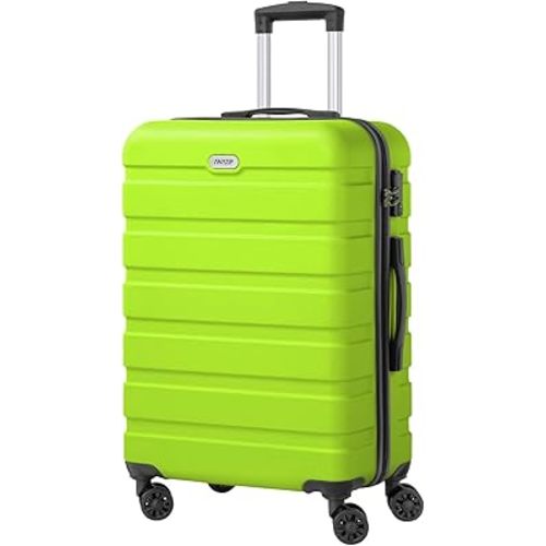 AnyZip Luggage PC ABS Hardside Lightweight Suitcase with 4 Universal Wheels TSA Lock Checked-Medium 24 Inch Apple Green
