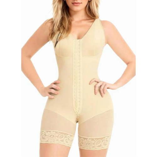 Fajas Colombianas Shapewear for Women Tummy Control Post Surgery Full Body Shaper Butt Lifter with Zipper Crotch