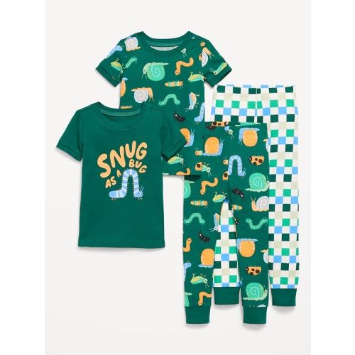 Printed Snug-Fit Pajama 4-Piece for Toddler & Baby