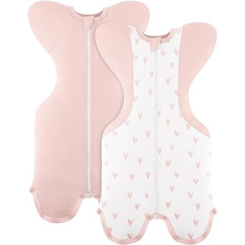 Susurration 2-Pack Organic Baby Swaddle Sleep Sacks - Swaddles for Newborns, Infant 0-3-6 Months, Baby Girls, Boys, Soft