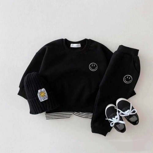 Cute Smiley Long Sleeve 2 Piece Set 24M