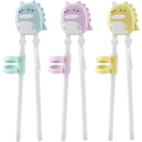 PandaEar Kid Chopsticks, Dinosaur Children Learning Practice Chopsticks for Beginners Toddler (3)