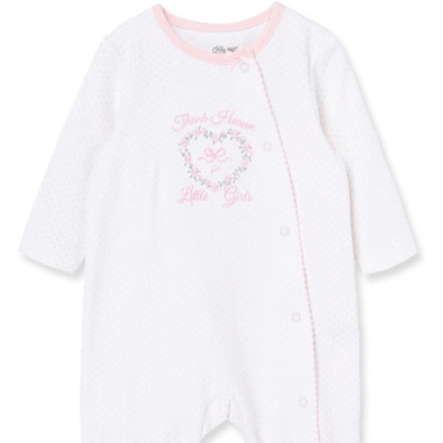 Little Me Clothes for Baby Girls' 100% Cotton Scratch-Free Tag Footie Sleeper
