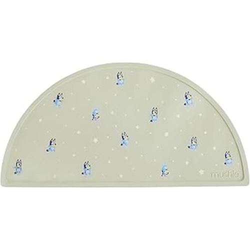 mushie x Bluey Silicone Placemat for Kids | BPA-Free Non-Slip Design (Bluey Sage)