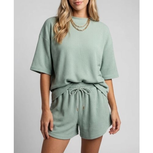 Waffle Knit Zip Nursing Lounge Set – Giftifymama