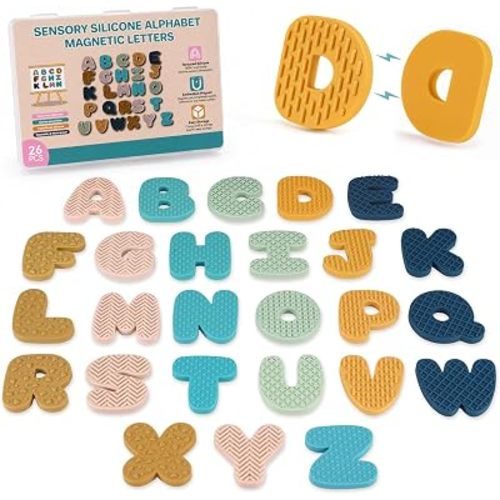 Alphabet Magnetic Letters, 26 Uppercase ABC Fridge Magnets