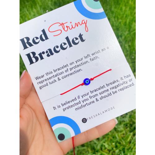 Evil Eye Red String Protection Adjustable Bracelet, Mal De Ojo Bracelet, Kabbalah Red String Bracelet Evil Eye Charm, Nazar Bracelet Gift