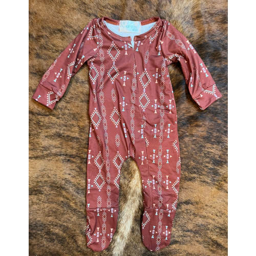 Brown Aztec baby sleeper