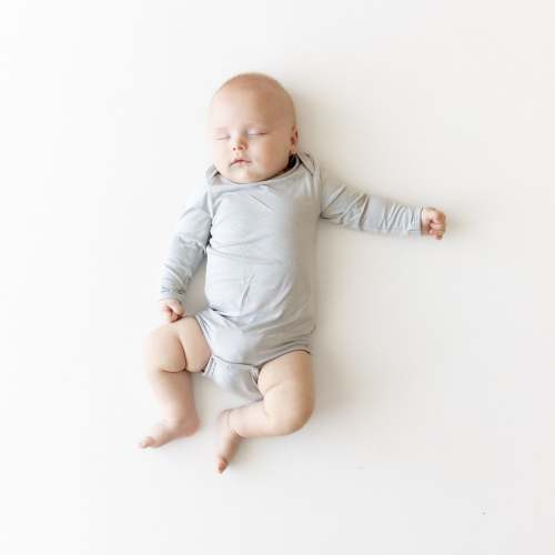 Long Sleeve Bodysuit in Storm | Infant Bodysuit | Kyte Baby