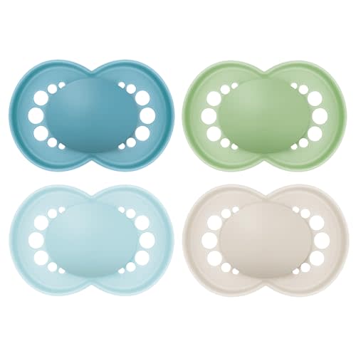 MAM Original Matte Pacifier, 1 sterilzing case, Baby Pacifier, Best Pacifiers for Breastfed Babies, 6-16 Months, Boy
