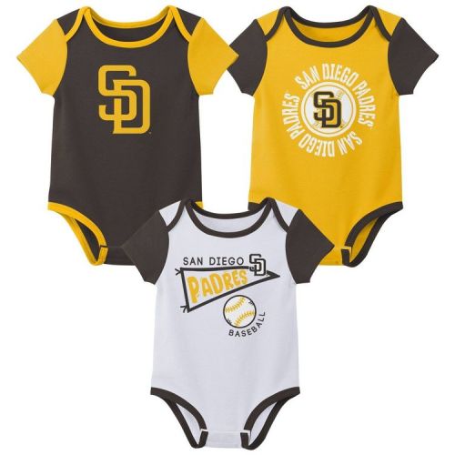 MLB San Diego Padres Newborn 3-pack Bodysuits - 6-9M