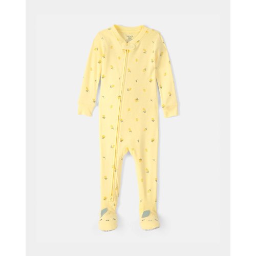 Baby Lemon 100% Cotton Snug Fit 1-Piece Pajama Set - Yellow | Carter's