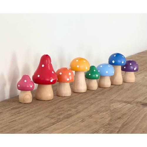 Rainbow Mushroom Sorting Toy – Montessori Fine Motor Skills Educational Play for Kids