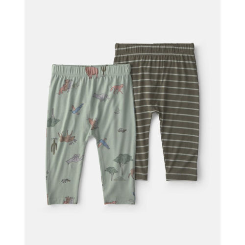 Baby Boy 2-Pack Desert PurelySoft™ Pull-On Pants - Green | Carter's
