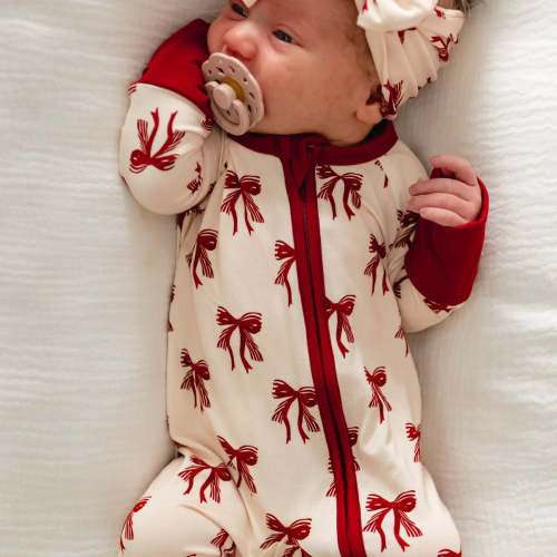 Infant Romper in Classic Bows