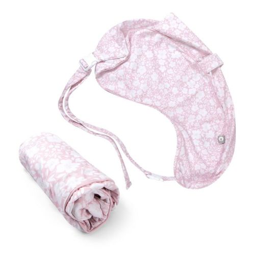 Boppy Uplift Pillow Cover - Pink Frost Floral: Nursing Pillow Slipcover, Botanical Pattern, Polyester Fabric