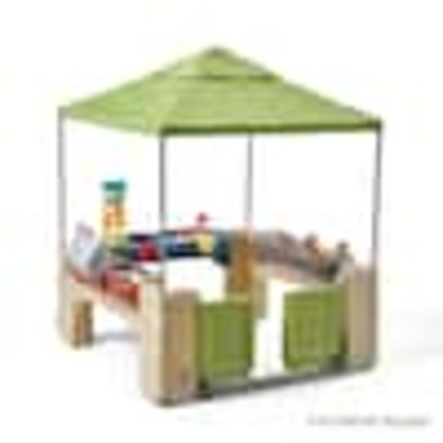 Step2 All Around Playtime Patio with Canopy Kids Playhouse with Shade and Water Play Features 874199