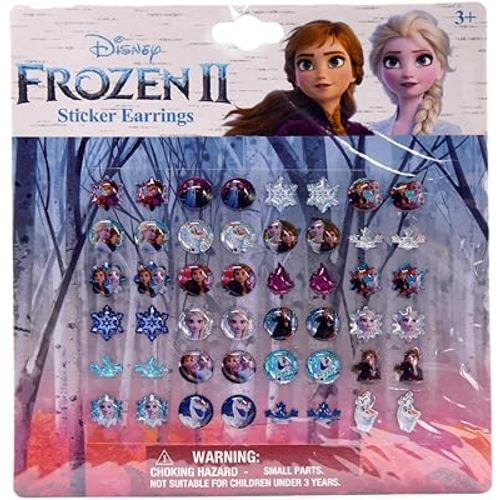 Disney Frozen Sticker Earrings - Set of 48 (24 Pairs) Features Olaf, Anna & Elsa