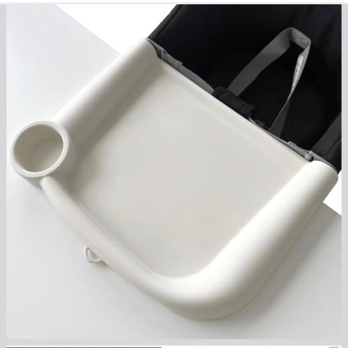 Silicone Baby Dining Tray Compatible with Inglesina Fast Table Chair & Other Hook-On High Chairs,Portable Clip-On Fast Table Chair Baby Tray, Dishwasher Safe & BPA Free (Upgraded White)