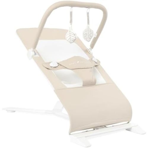 Baby Delight Alpine Deluxe Portable Bouncer, Infant, 0-6 Months, 100% GOTS Certified Cotton Fabrics, Organic Oat