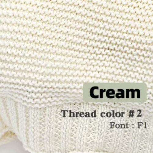 Personalized Organic Cotton Knit Baby Blanket: Embroidered Name Keepsake