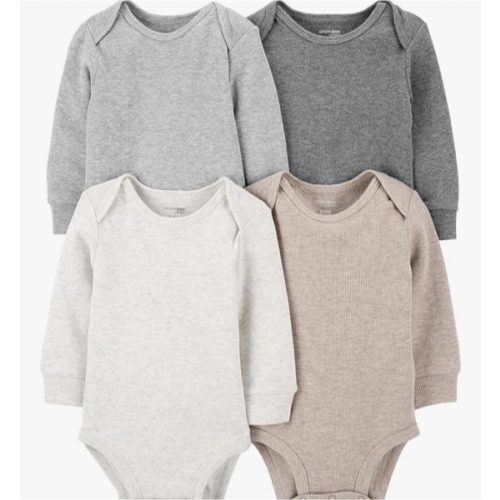 Simple Joys by Carter's Baby 4-pack Soft Thermal Long Sleeve Bodysuits