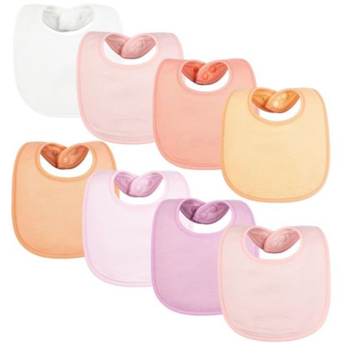 Tiny Twinkle Baby/Infant Waterproof and Absorbent Feeding Bibs (Girl Sherbet, 8-Pack)
