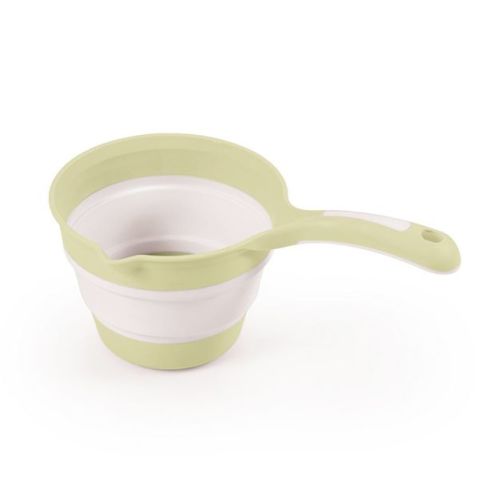 DOLU NUVE Foldable Bath Ladle for Compact Toddler Wash Tub, Ages 6+ Months, Eco Green