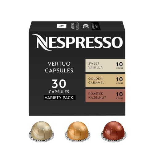 Nespresso Vertuo, Barista Flavored Pack, Medium Roast, 30-Count Coffee Pods | Capsules Pack of 1 Brews 7.77 Fl. oz.
