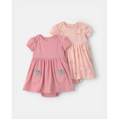 Baby Girl 2-Pack Strawberry Short-Sleeve Dresses - Pink | Carter's
