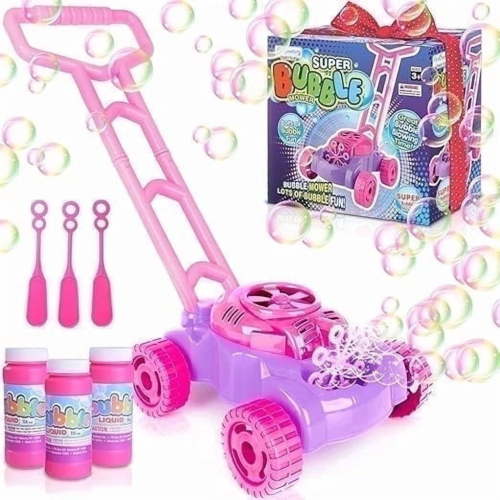 ArtCreativity Pink Bubble Lawn Mower, Toddlers, Bubble Solution Included